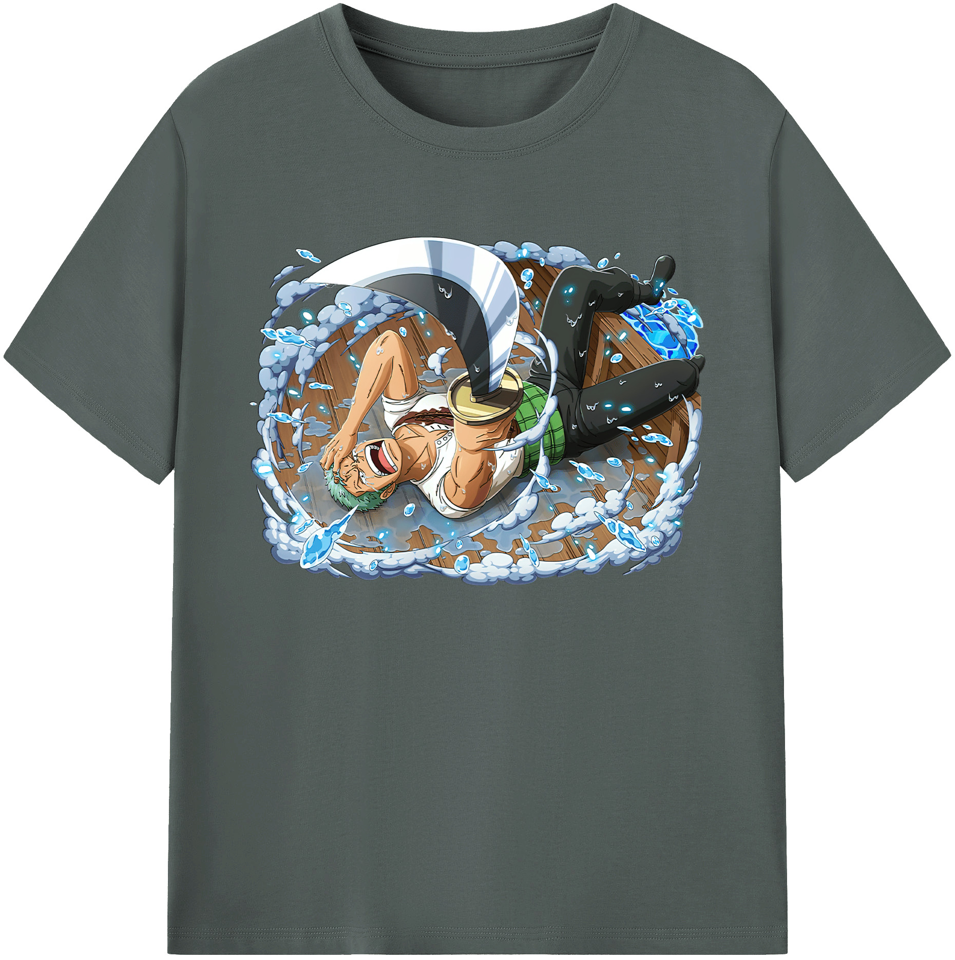 ワンピース ロロノア・ゾロ ONE PIECE Roronoa Zoro 綿100％ メンズ半袖Tシャツ｜肌触りやわらか＆通気性